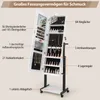 GOPLUS Schmuckschrank mit LED, Spiegelschrank mit Rollen & Produktbild-Vorschau 3