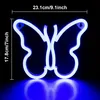 Blau Schmetterling Leuchtreklame LED Neonlicht USB Produktbild-Vorschau 3