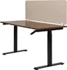 BELIANI Schreibtisch Trennwand Beige Stoff PET Kunststoff Produktbild-Vorschau 6