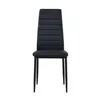 A black dining chair with a high back and metal legs, presented on a white background. Náhled obrázku produktu
