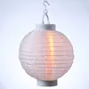 LED Solar Lampion - Flammeneffekt - 12 warmweiße LED - H: 23cm - D: 20cm - Lichtsensor - weiß Produktbild-Vorschau
