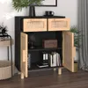 vidaXL Příborník černý 60x30x75cm Masivní borovice a Náhled obrázku produktu 3