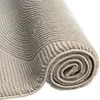 Recycle Teppich mit modernen ovalen Formen liniert in beige Produktbild-Vorschau 5