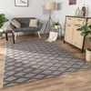 Teppich Wohnzimmer Schlafzimmer Kurzflor Boho Skandi Raute Produktbild-Vorschau 1