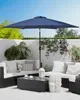 BELIANI Sonnenschirm Blau Polyester Aluminium ⌀ 270 cm Produktbild-Vorschau 2