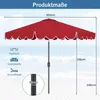 KOMFOTTEU Sonnenschirm 300 cm mit Kurbel & Volant, Produktbild-Vorschau 7