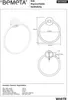 Anneau de serviette WHITE en laiton blanc 15 cm Voir les images du produit 2