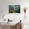 Poster - Poster ohne Rahmen - Berge Weg Wald - 70x50 cm - Produktbild-Vorschau 5