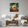 Bild auf Leinwand - Leinwandbild - Brücke See - 60x60cm - Produktbild-Vorschau 6