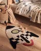 BELIANI Teppich Beige u. Schwarz Baumwolle 85 x 135 cm Produktbild-Vorschau 2