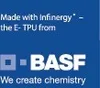 Marketing text and logo for BASF's Infinergy E-TPU. Voir les images du produit