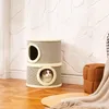 PawHut Krabpalen toren, 49 cm hoog, Ø35,5 cm, tweelaags Productafbeelding-voorbeeld 2