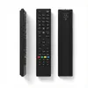 Three views of a black remote control are shown against a white background. Produktbild-Vorschau