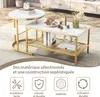 set di 2 tavolini con design in marmo e struttura in Anteprima dell’immagine prodotto 6