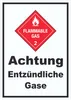 Schild Entzündliche Gase Flammable Gas A3 Rückseite Produktbild-Vorschau 1