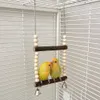 12cm Balançoire Pour Deux Oiseaux, Balançoire En Bois Pour Voir les images du produit 4