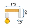 Nástenná lampa tooLight APP972-1W LINE Náhľad obrázku produktu 7