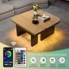MODFU Table Basse Multifonction avec LED et Rangement, Voir les images du produit 5