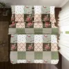 Komplet Pościeli Dwuosobowej Kwiaty krata 200x200 z Podgląd zdjęcia produktu 2