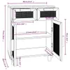 vidaXL Sideboard Weiß 60x30x75 cm Massivholz Kiefer und Produktbild-Vorschau 9
