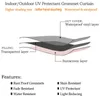 Topchances 2 Panel Outdoor Vorhang mit Ösen, Garten Patio Produktbild-Vorschau 4