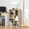 HOMCOM Bücherregal, 3-stöckiges Holzregal mit 6 Produktbild-Vorschau 2