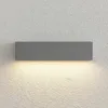 Lucande LED-Außenwandlampe Lengo, 25cm, silber, down, Produktbild-Vorschau 4