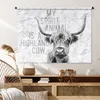 MuchoWow® Wandteppich Wandbehang Schottisches Hochlandrind Produktbild-Vorschau 6