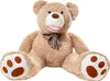 A large, plush teddy bear sitting on a white background. Podgląd zdjęcia produktu