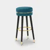 Mauro Ferretti Paris Barhocker Ø 35x74 cm petrol gold Produktbild-Vorschau 8