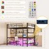 Podkrovní postel MODFU pro mládež 140 x 200 s LED světly a Náhled obrázku produktu 9