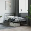 Postel s čelem a nohou kovová černá 100x200 cm Náhled obrázku produktu 9
