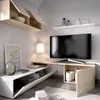 Dmora Parete Attrezzata Axayazala 41x201x180h cm Bianco Anteprima dell’immagine prodotto 4