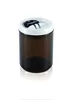 A transparent brown storage container with a white lid and a black latch is shown against a white background. Produktbild-Vorschau