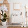 Miroir mural Relaxdays avec étagère, cadre en bambou, Voir les images du produit 2
