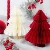 Roter Weihnachtsbaum aus Papier - Honeycomb Weihnachtsdeko Produktbild-Vorschau 2