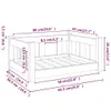 vidaXL Lit pour chien 65,5x50,5x28 cm pin massif Voir les images du produit 10