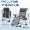 LZQ Gartenliege Klappbar bis 160 kg, Gepolsterter Produktbild-Vorschau 2