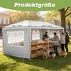 QEENTOE, gazebo da giardino 3x6 metri, grigio, tenda in Anteprima dell’immagine prodotto 2