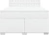 vidaXL Boxspringbett mit Matratze Weiß 160x200 cm Produktbild-Vorschau 6