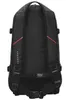 The back of a black backpack is shown against a white background. Produktbild-Vorschau