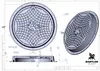 Schachtabdeckung Kanaldeckel Schachtdeckel DN600/800 A15 Produktbild-Vorschau 3