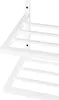 A close-up view of a white two-tier shelf. Produktbild-Vorschau