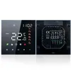 A digital thermostat display and its back panel are shown side-by-side against a white background. Produktbild-Vorschau
