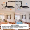 Ventilador de techo Parrot Uncle con luz, 107 cm, color , Vista previa de la imagen del producto 4