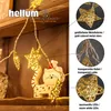 Lichterkette LED Sterne gold Motiv Metall Weihnachten Deko Produktbild-Vorschau 6