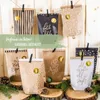 A collection of decorated paper bags arranged as an advent calendar, with Christmas-themed decorations and pine cones. Náhľad obrázku produktu