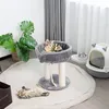 COSTWAY 4in1 Kratzbaum Klein 50,5cm, Katzenbaum mit weicher Produktbild-Vorschau 2