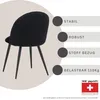 Albatros Esszimmerstühle mit Samt-Bezug 4er Set CAPO, Produktbild-Vorschau 4