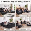 HOMCOM Modulaire U-vormige bank met slaapfunctie, 2 chaise Productafbeelding-voorbeeld 4